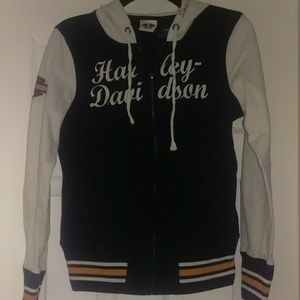 Harley Davidson zip up hoodie jacket.
